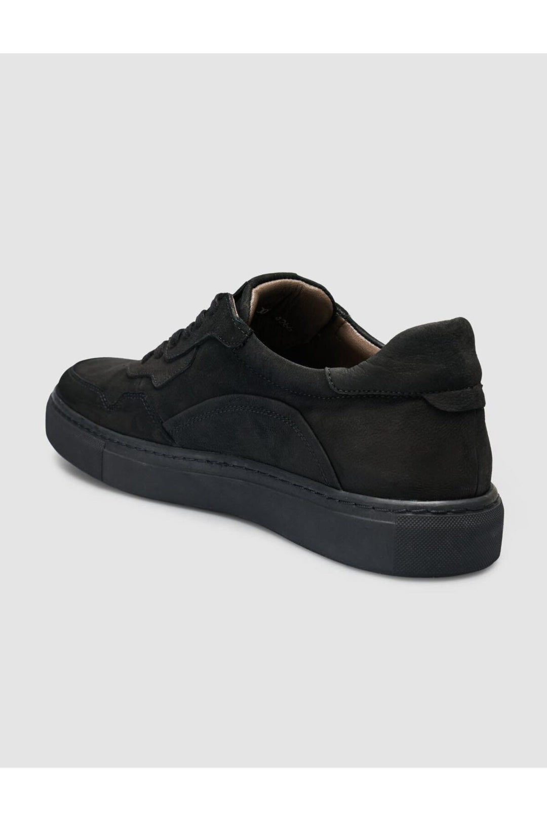 Cabani Shoes Chaussures de sport pour hommes en nubuck noir à lacets - Noir
