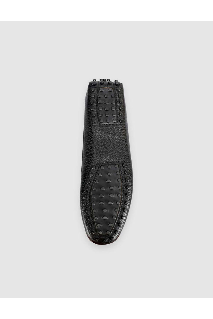 Cabani Shoes Chaussures pour femmes en cuir véritable noir à lacets (mocassins) - Noir