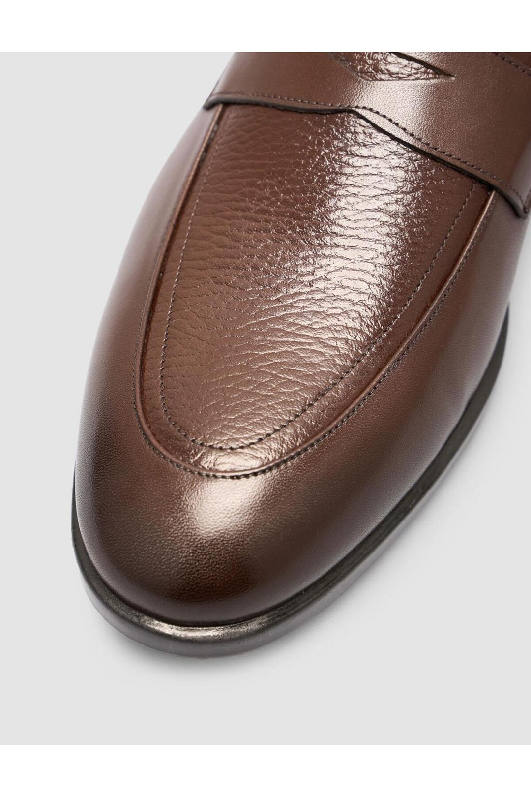 Cabani Shoes Chaussures Loafer pour hommes en cuir véritable 100% marron avec bandes. - Marron