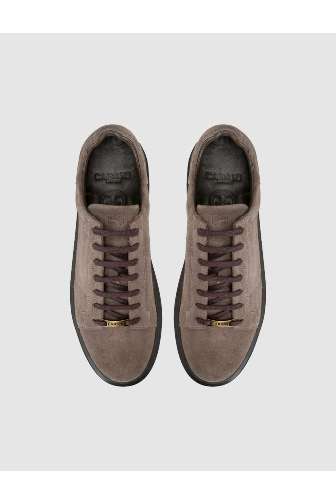 Cabani Shoes Baskets pour hommes en cuir suédé beige - Vison