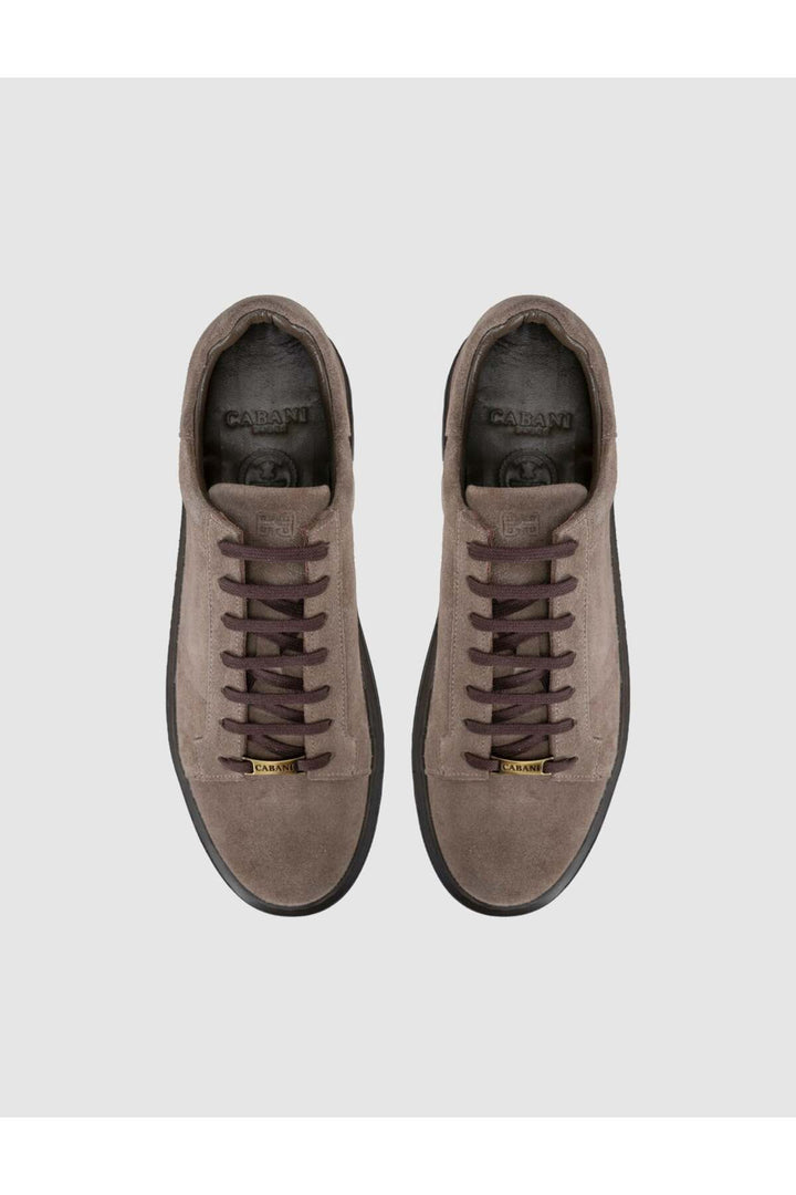 Cabani Shoes Baskets pour hommes en cuir suédé beige - Vison