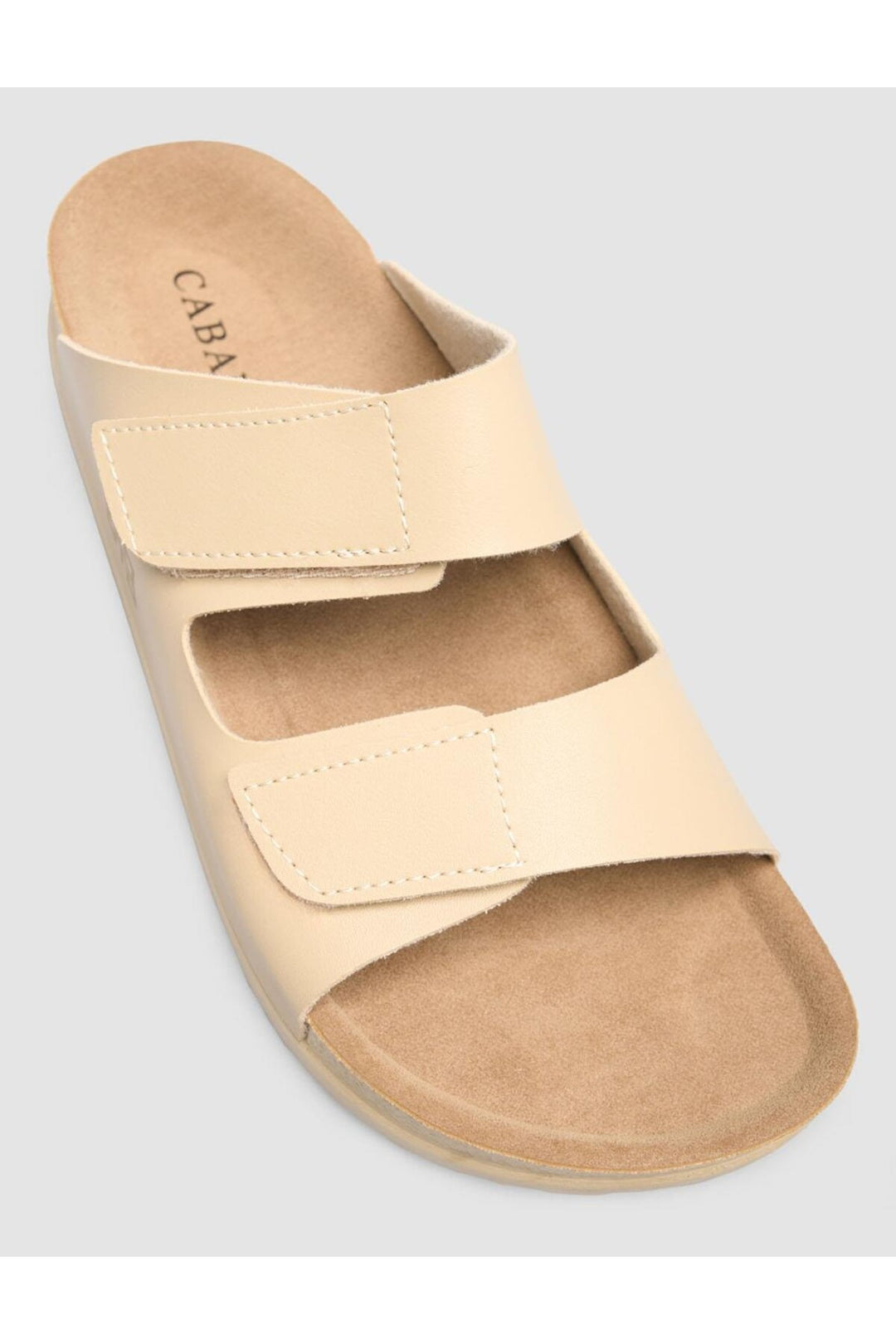 Cabani Shoes Sandales beige à scratch pour femme - Multicolore