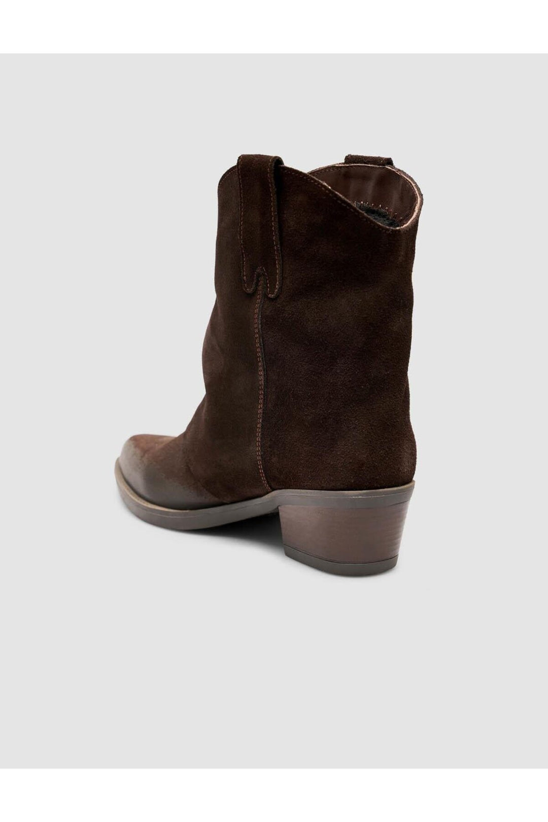 Cabani Shoes Bottines western en cuir suédé véritable marron pour femmes - Marron