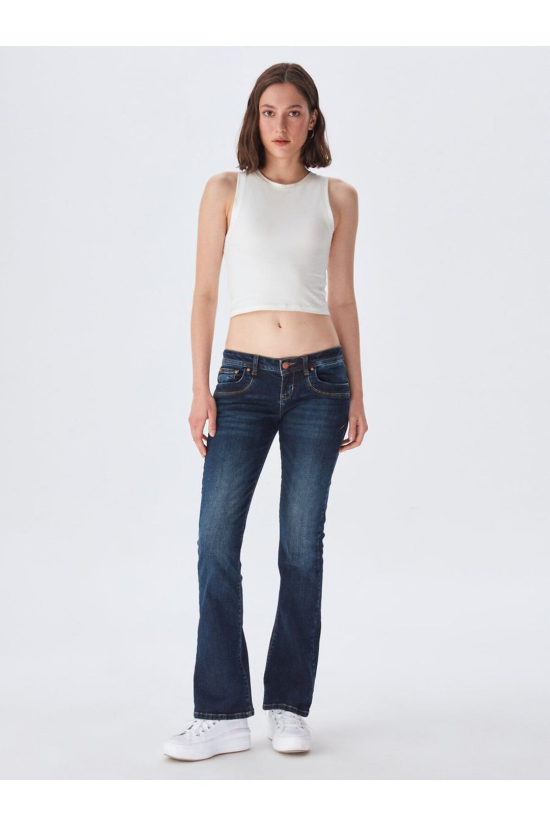 LTB Valerie Pantalon en Jean Coupe Slim Taille Basse Indigo Foncé - Indigo foncé