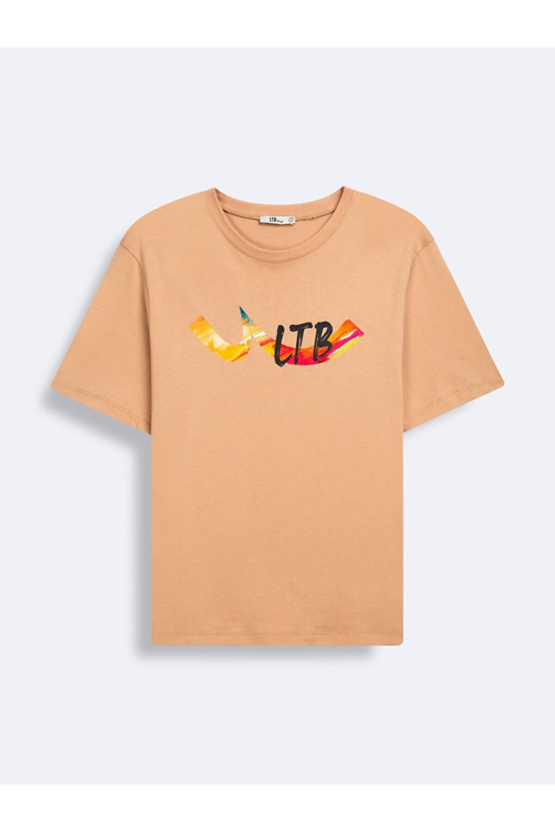 LTB T-shirt beige à col rond et imprimé Sıgn à manches courtes - Beige_2529