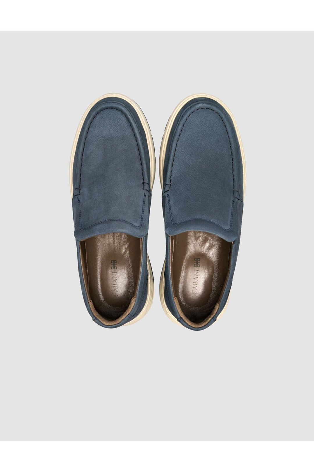 Cabani Shoes Bleu marine Cuir Véritable Chaussures Loafer pour Homme - Bleu marine