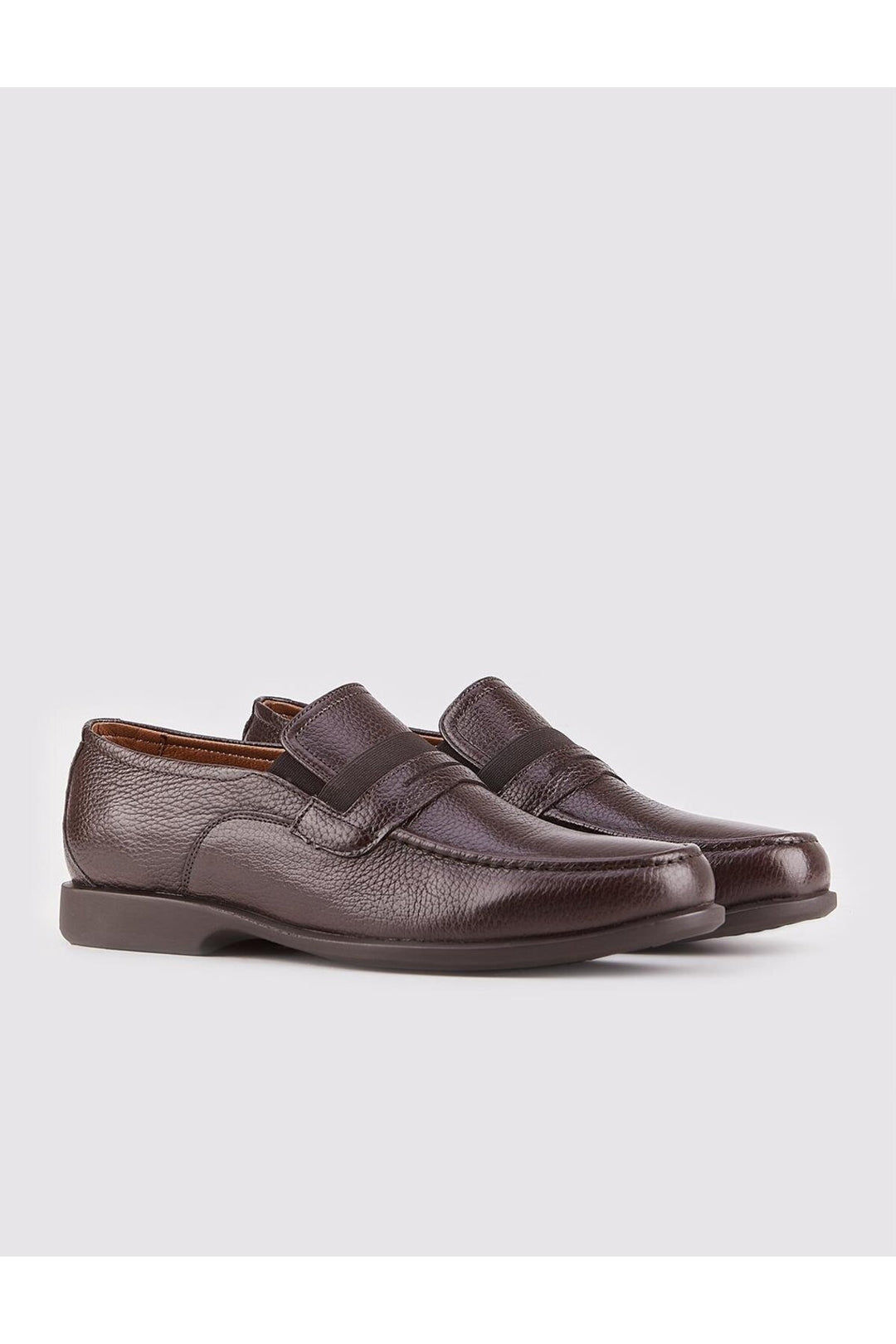 Cabani Shoes Mocassins pour hommes en cuir véritable marron - Marron