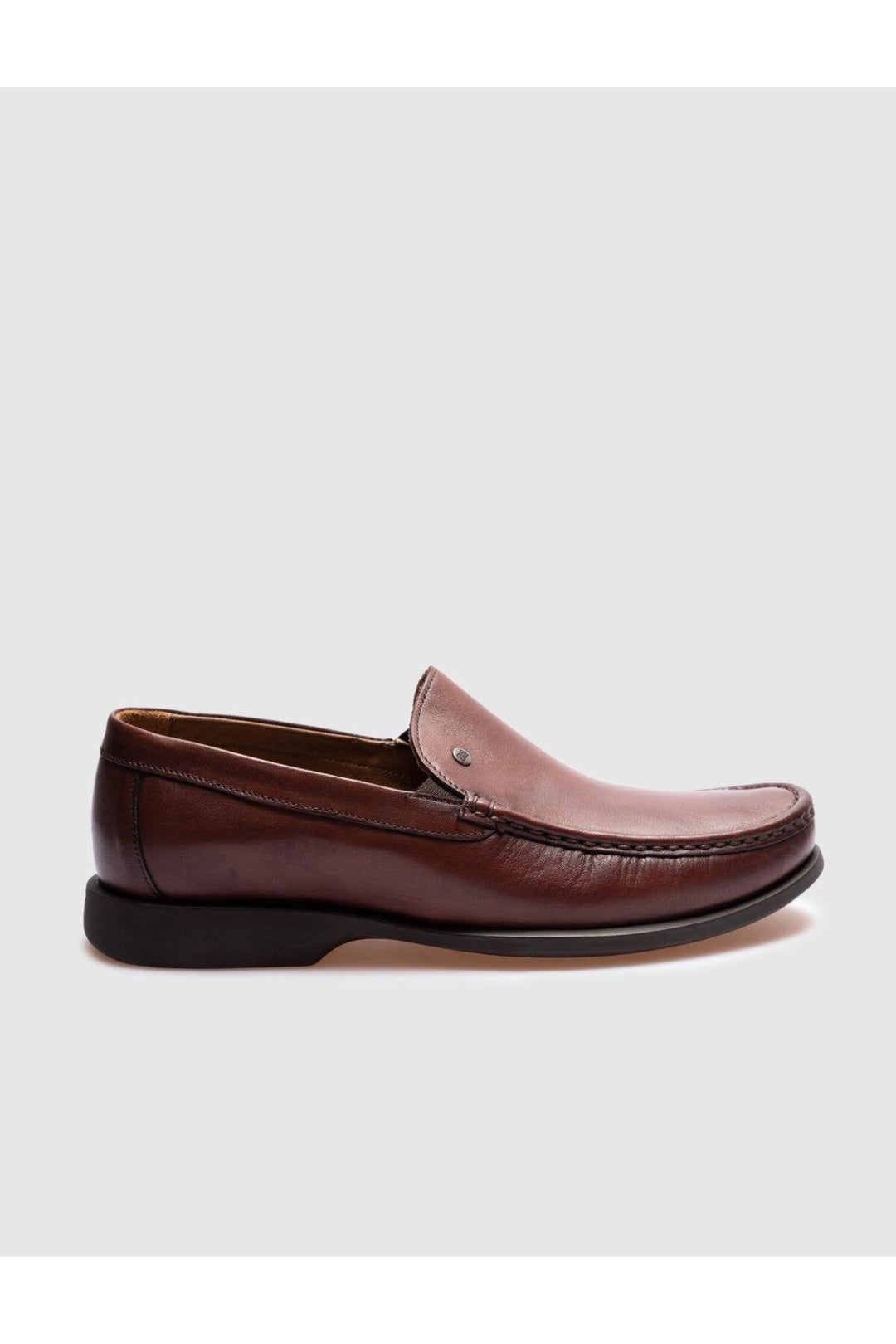 Cabani Shoes Chaussures décontractées pour hommes en cuir véritable marron avec détails de couture - Marron