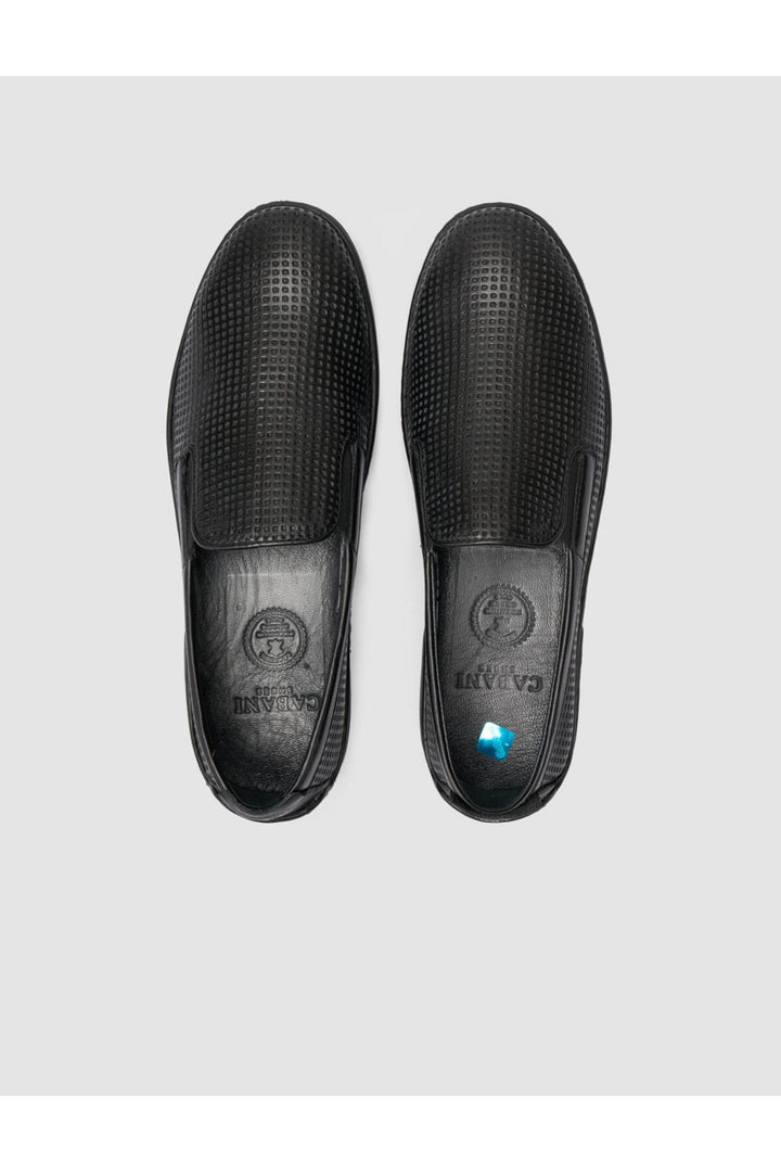 Cabani Shoes %100 Cuir véritable Noir Mocassins pour hommes - Noir