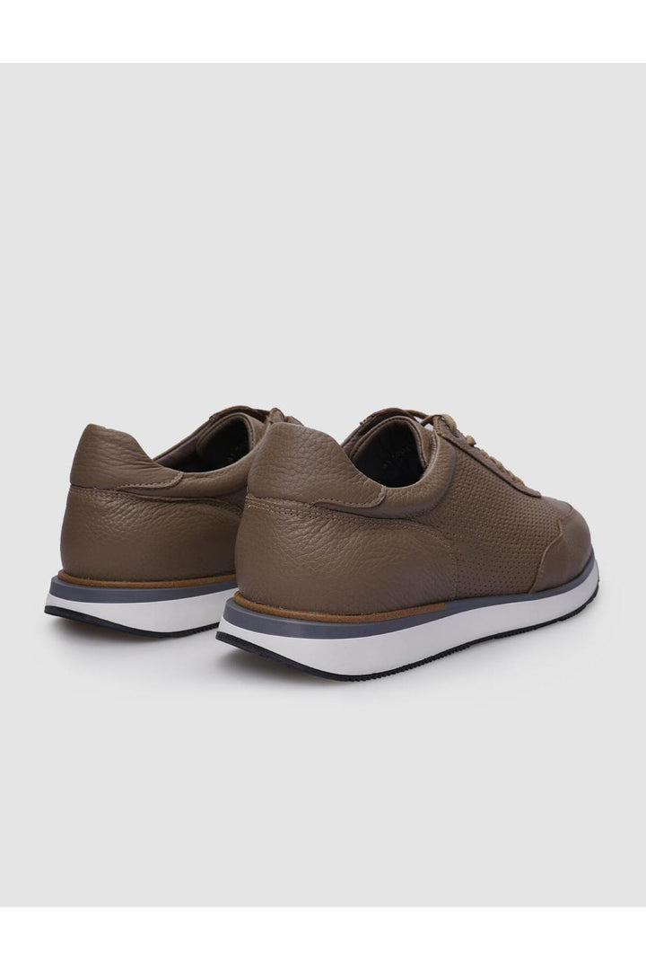 Cabani Shoes %100 Cuir véritable Sneaker homme à lacets en vison - Vison
