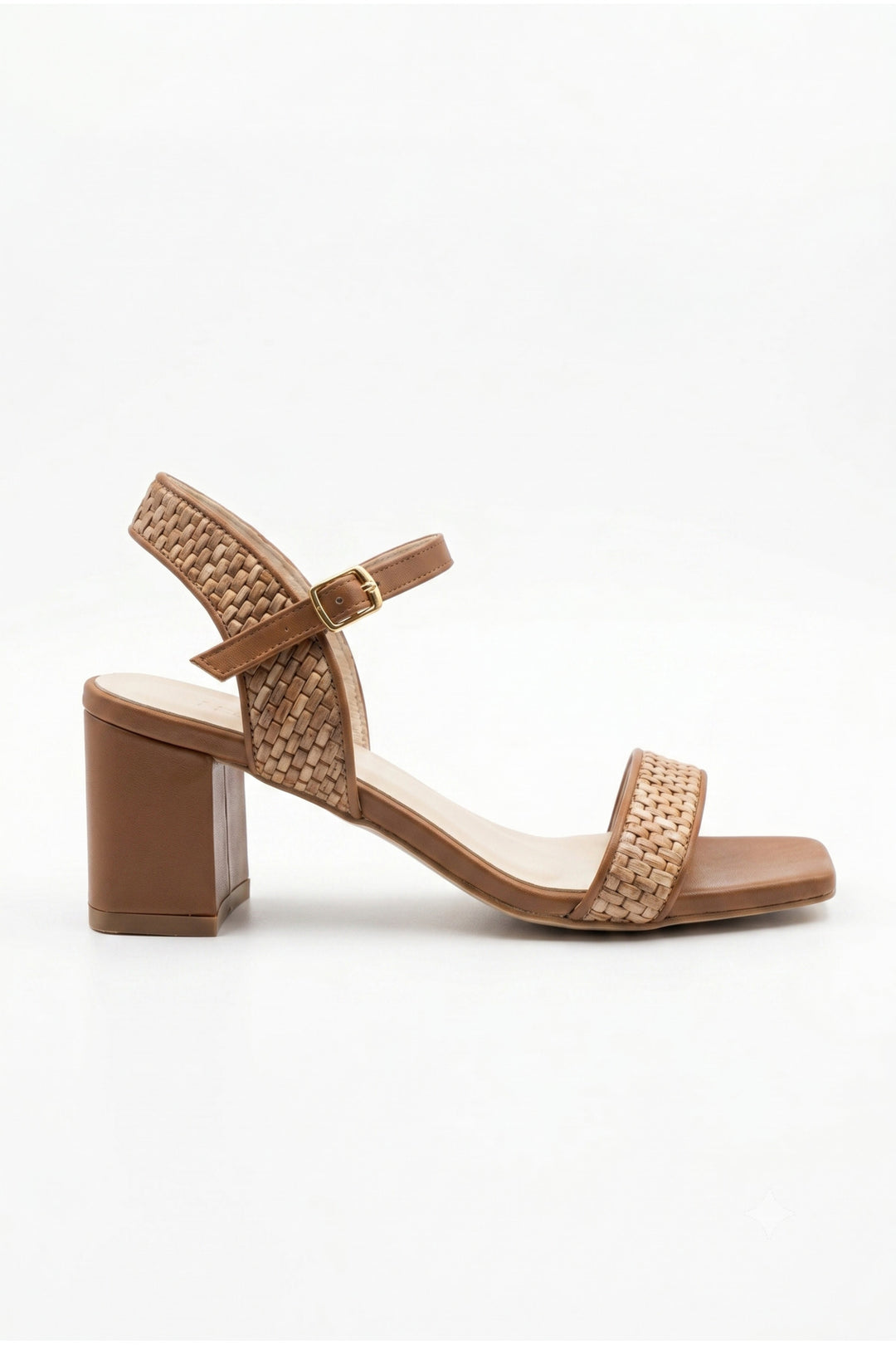 Wavelys DORA Sandale Femme avec Détails en Osier - Marron