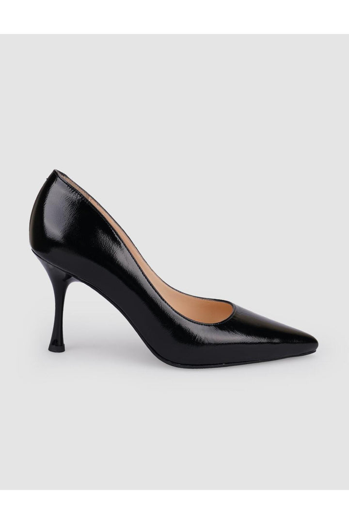 Cabani Shoes %100 Cuir véritable Escarpin noir verni pour femme - Noir