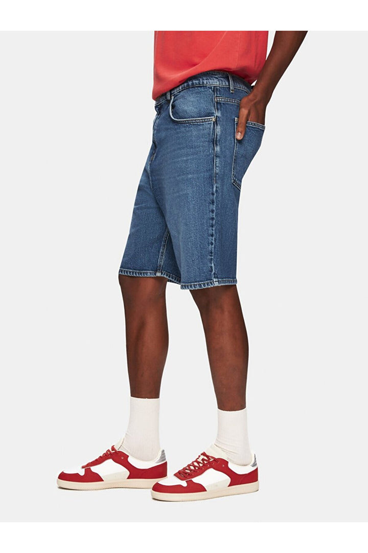 LTB Wendell 5 Jean Bermuda Taille Haute Détendue - Moyen Bleu_55640
