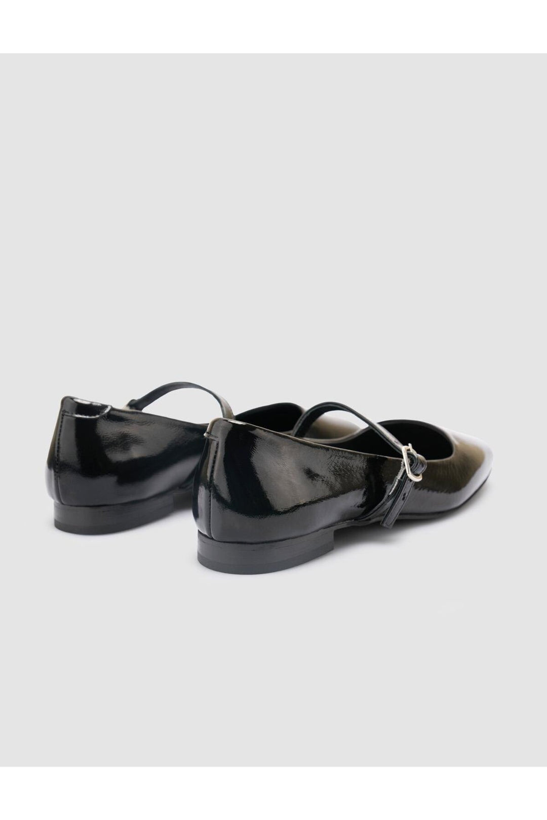 Cabani Shoes Ballerines femme en cuir véritable noir verni 100% - Noir
