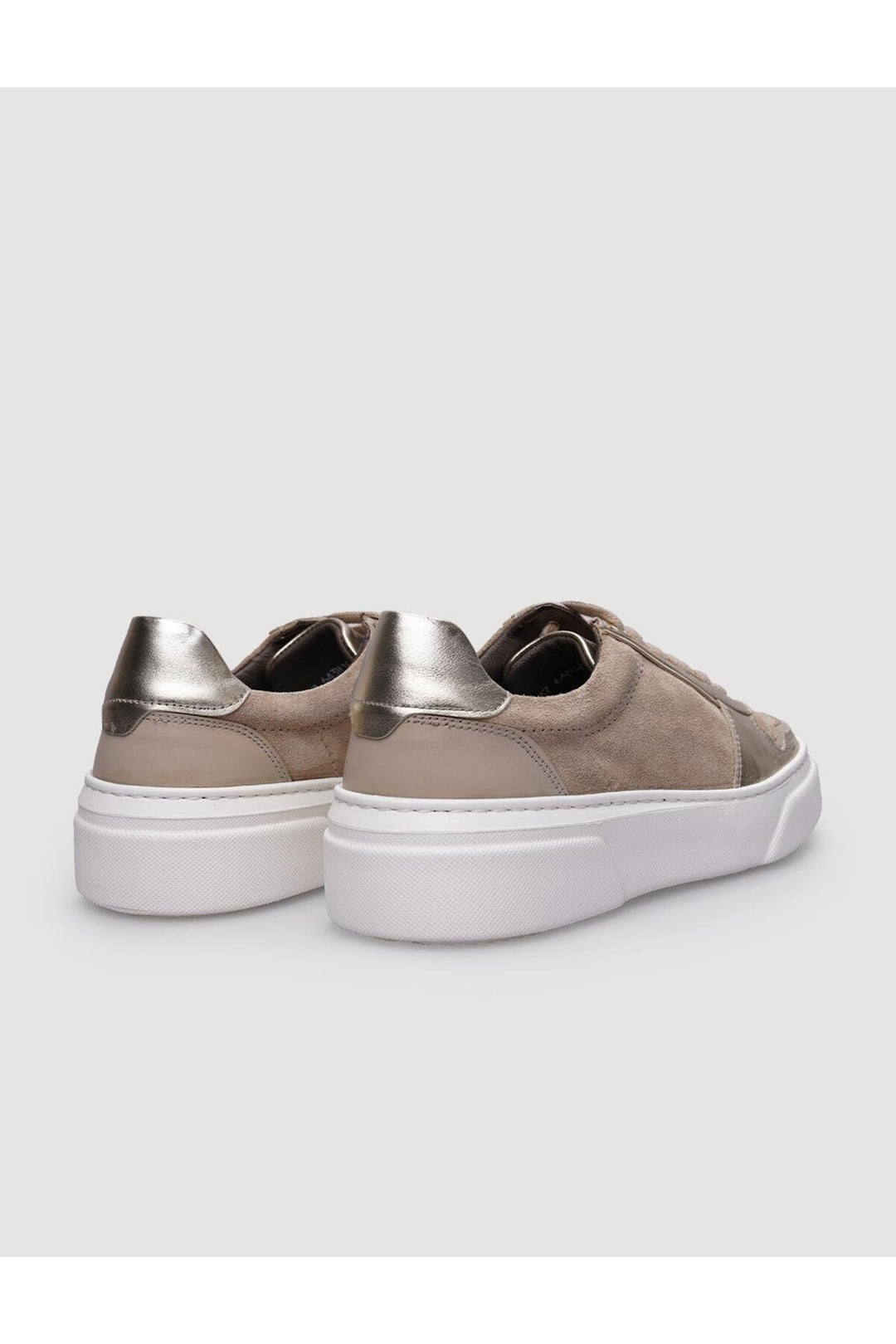 Cabani Shoes %100 Cuir véritable Baskets à lacets pour femmes Beige - Multicolore