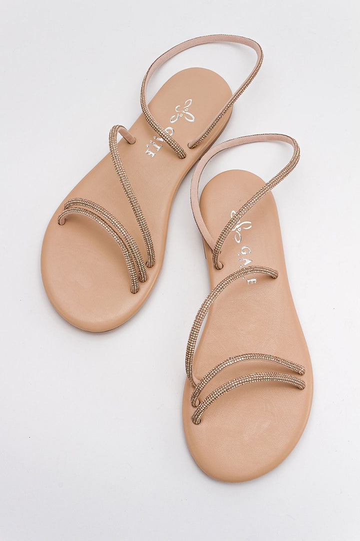 Wavelys Breta Sandales à Talon Bas en Cristal Brillant pour Femmes Gate Shoes-rose - Rose