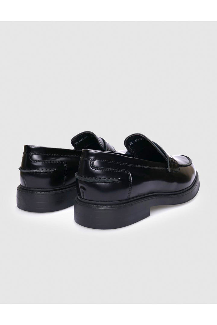 Cabani Shoes Chaussures de ville pour hommes en cuir véritable noir à ouverture 100% cuir. - Multicolore