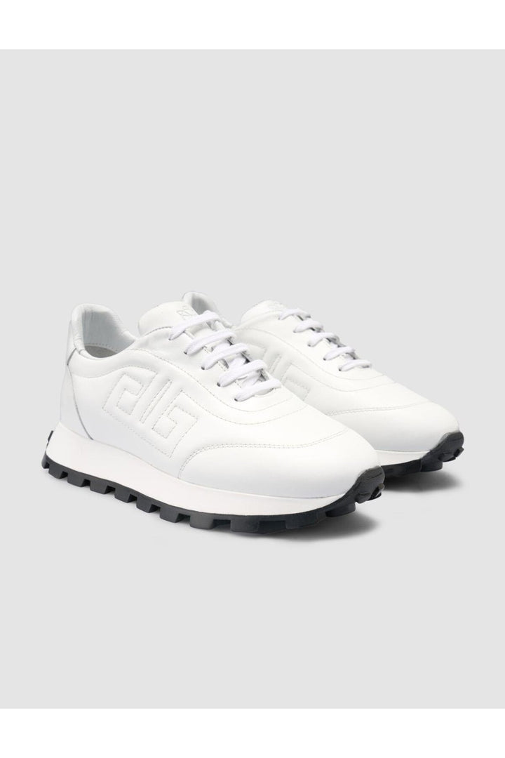 Cabani Shoes 100% Genuine Leather White Women's Sneakers - White