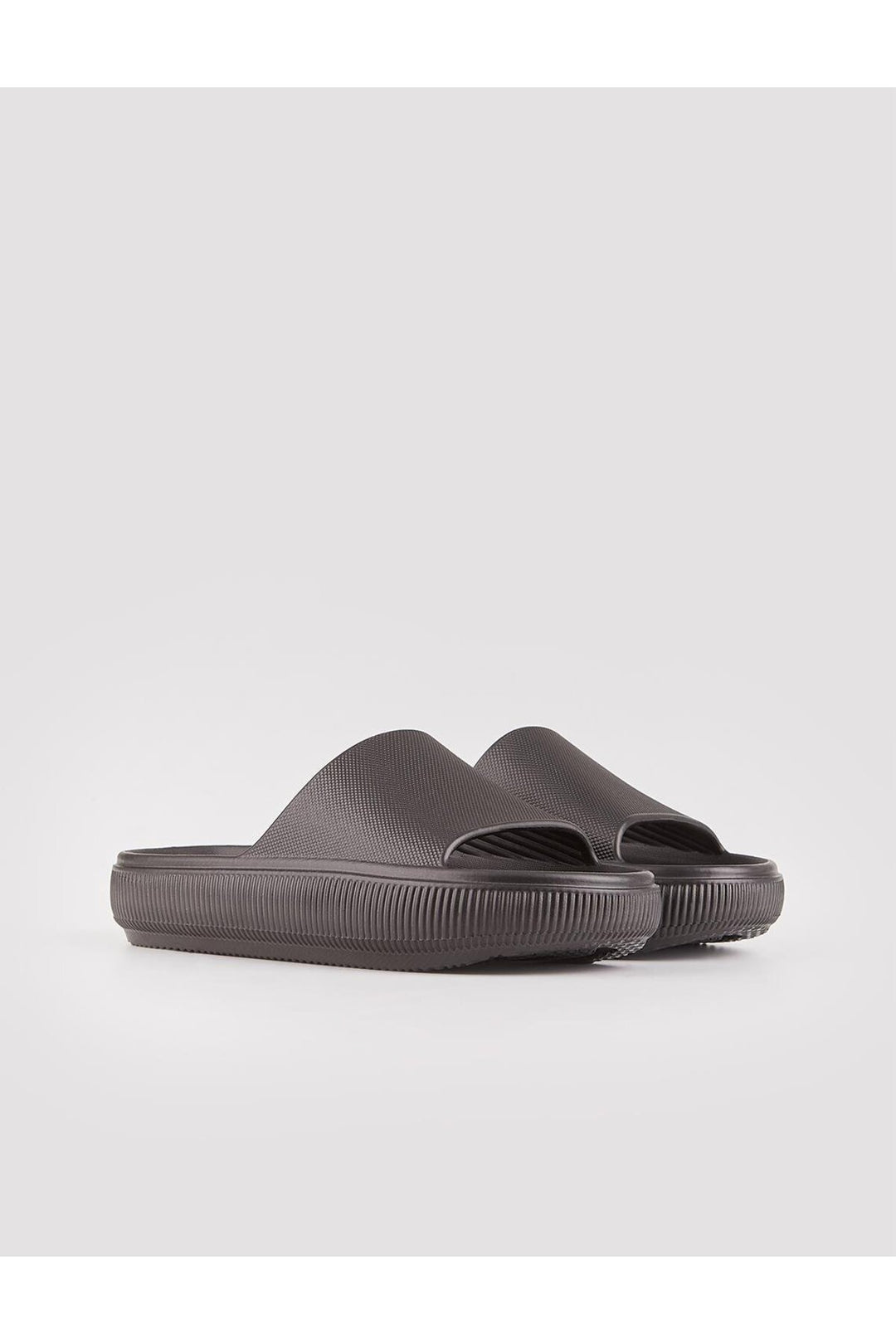 Cabani Shoes Sandales plates pour femmes en polyuréthane noir - Multicolore