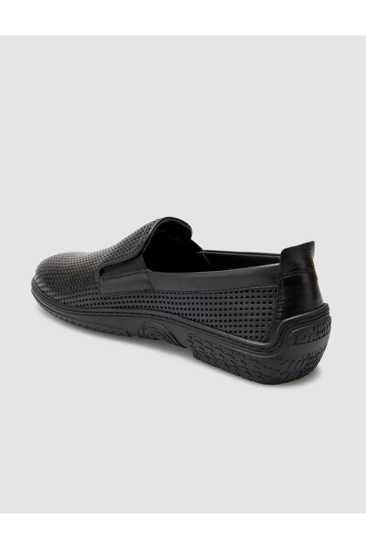 Cabani Shoes %100 Cuir véritable Noir Mocassins pour hommes - Noir
