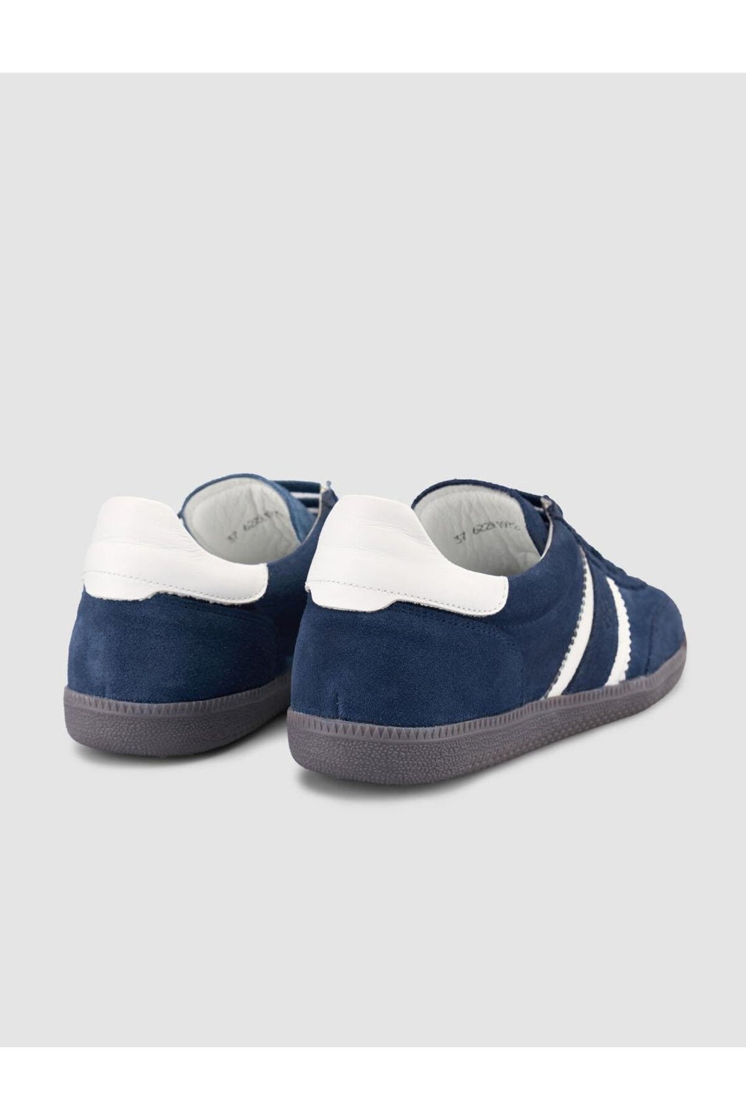Cabani Shoes %100 Cuir Véritable Baskets Femme Bleu marine à Lacets - Bleu marine