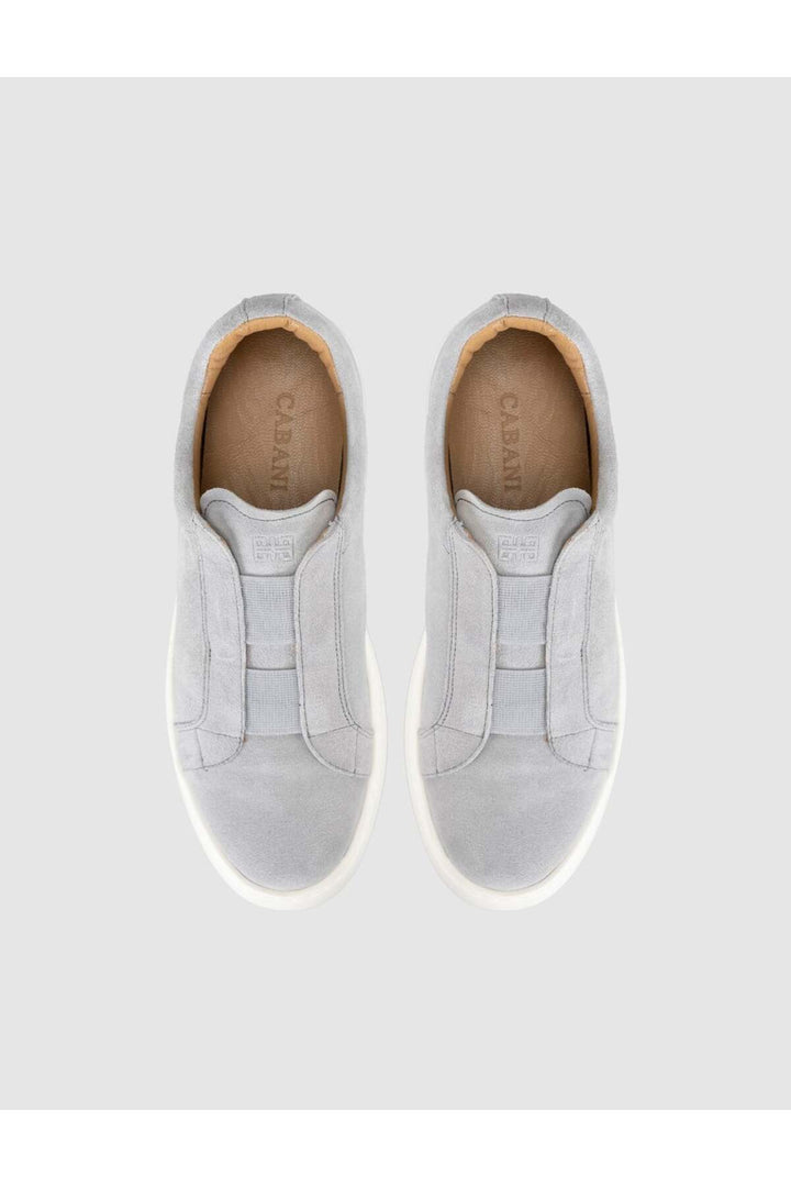 Cabani Shoes Baskets slip-on pour femmes en cuir suédé gris - Gris