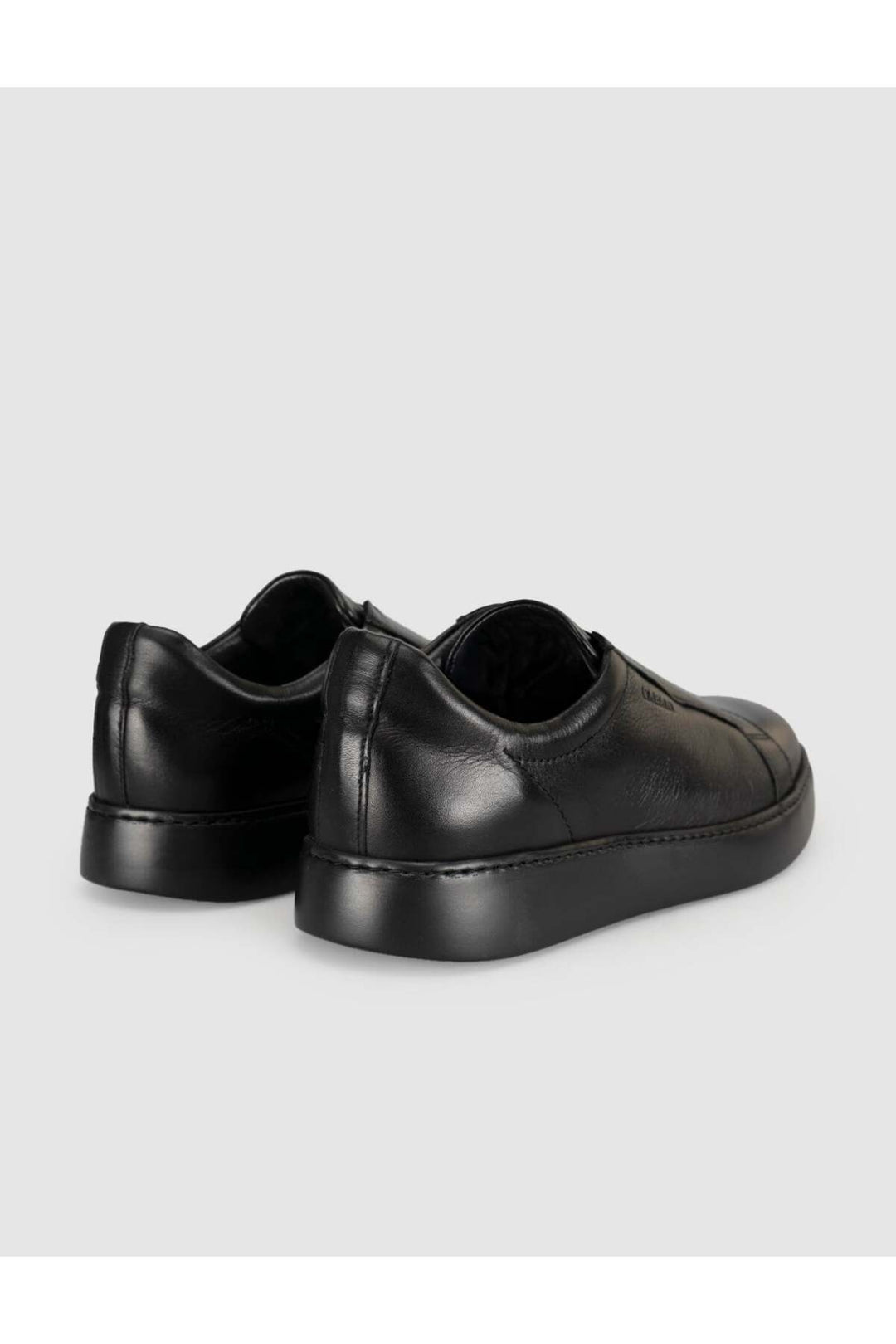 Cabani Shoes Baskets décontractées pour hommes en cuir véritable noir - Multicolore