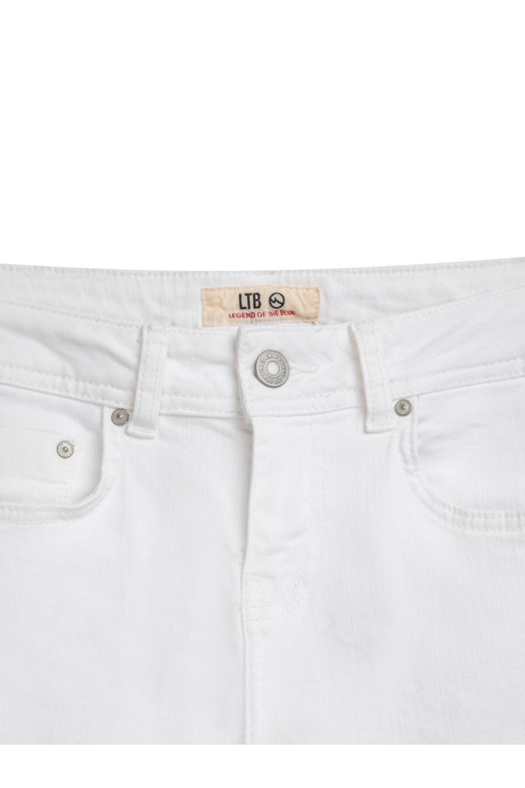 LTB Juliana Pantalon Jean Blanc Taille Basse Bootcut - Blanc