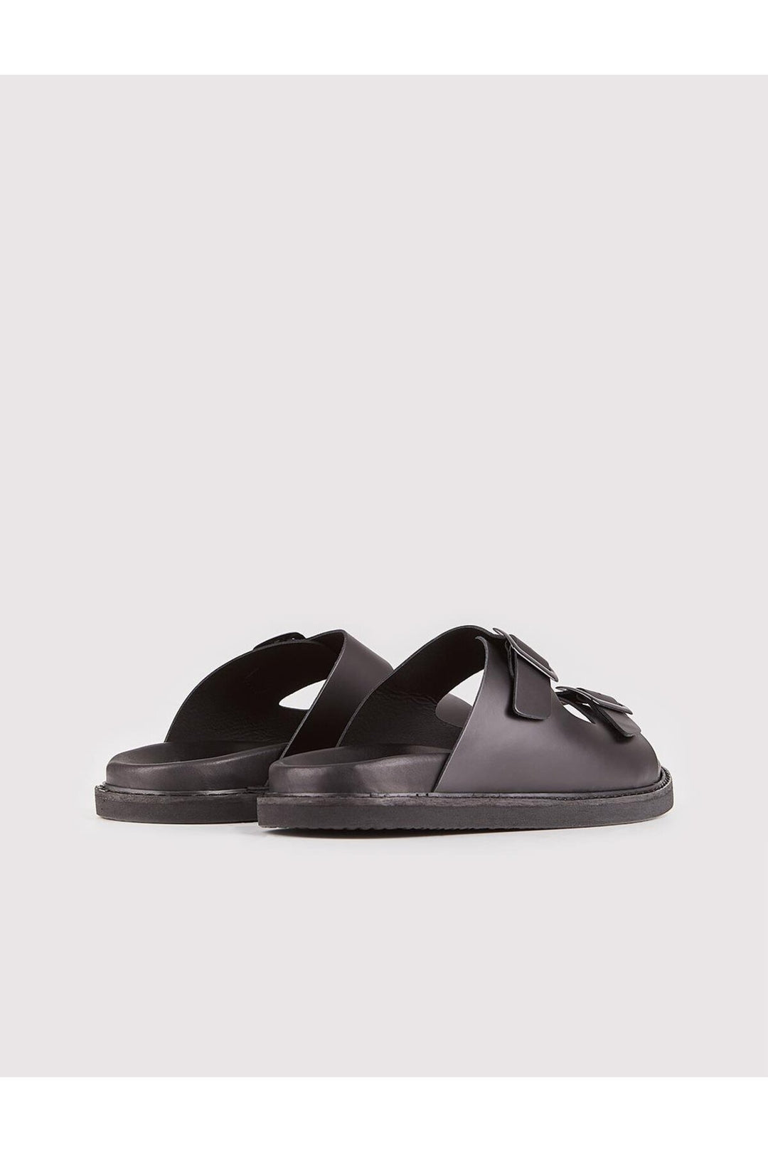 Cabani Shoes Sandales pour hommes en cuir véritable avec ceinture noires - Multicolore