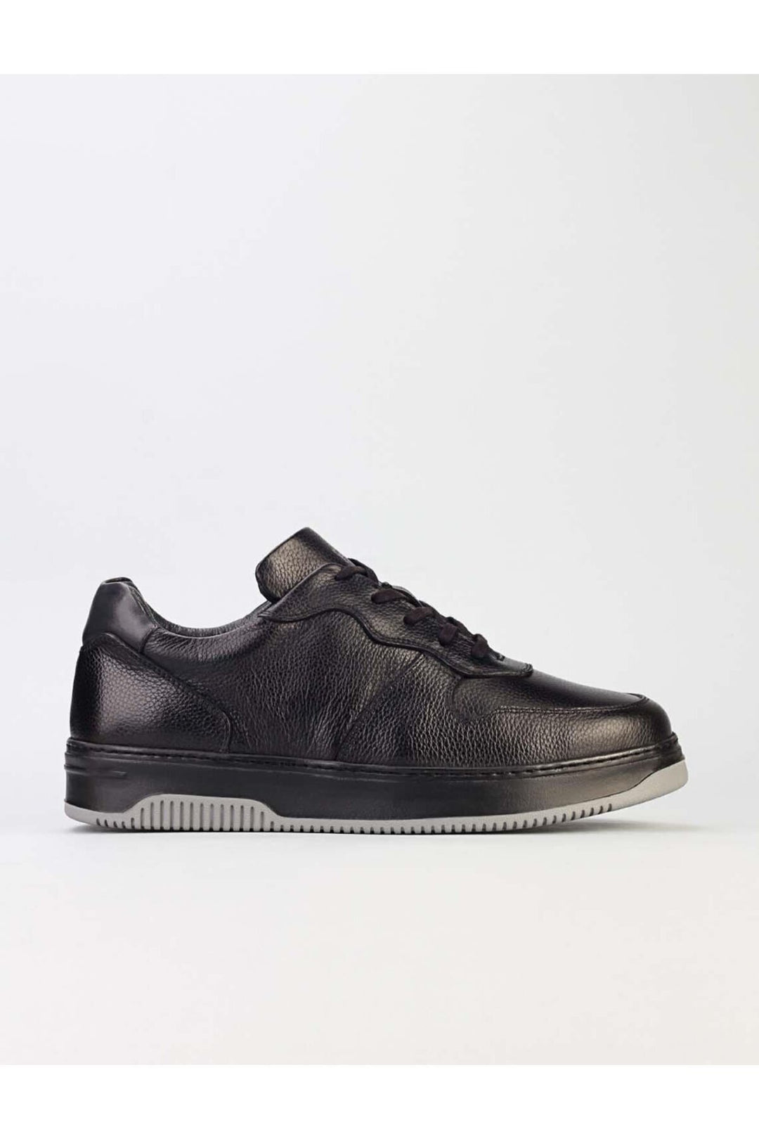 Cabani Shoes Chaussures en cuir véritable pour hommes avec fourrure noire - Anthracite