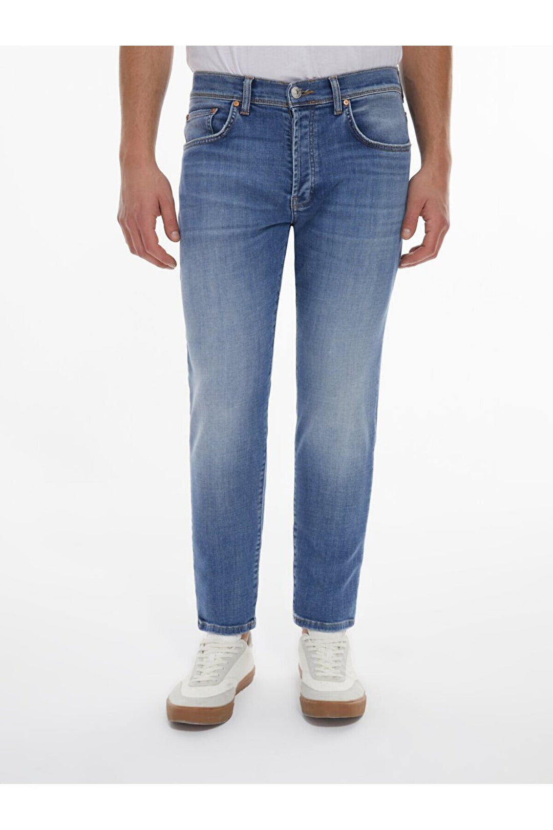 LTB Pantalon en jean à taille moyenne Lawrıe Y Narrow Leg - orta Bleu_55448