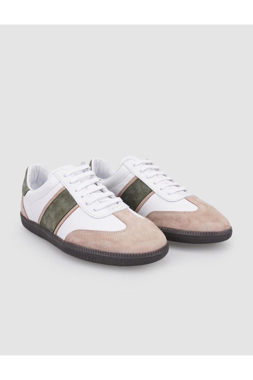 Cabani Shoes %100 Cuir véritable Baskets blanches à lacets pour femmes - Blanc