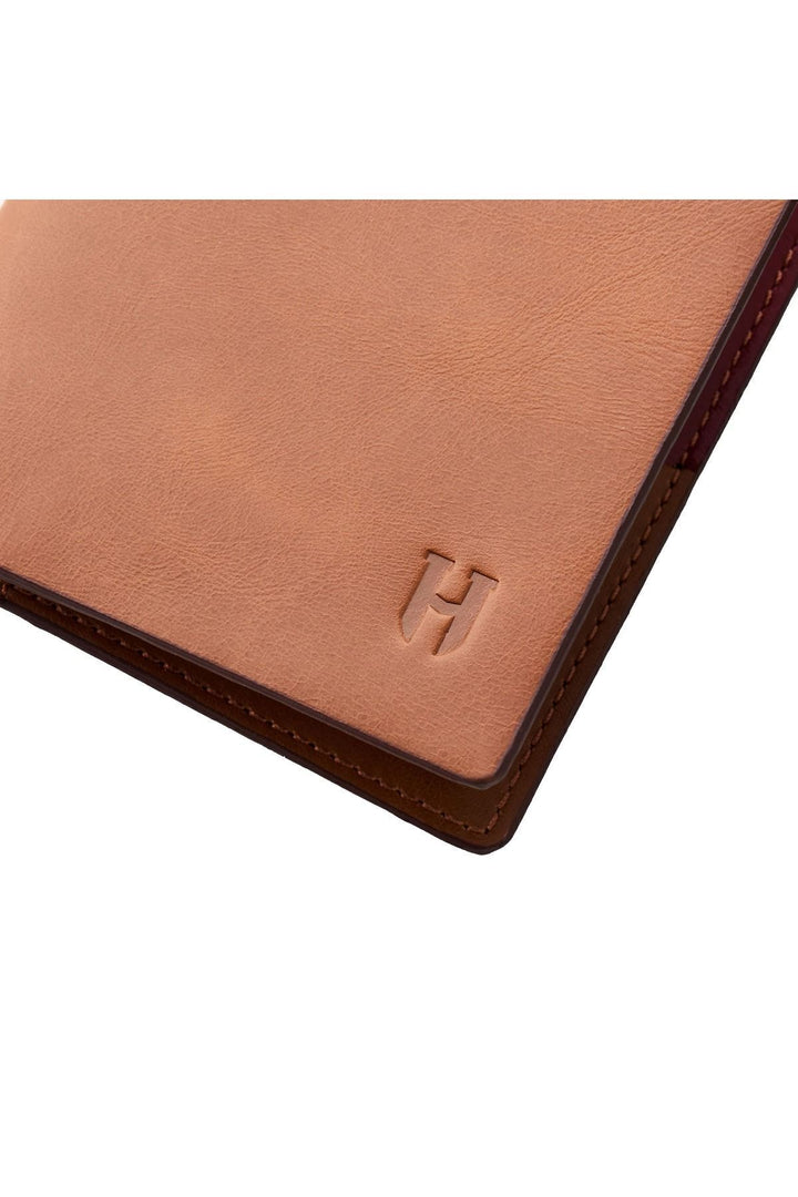 Helmbrook Portefeuille en cuir véritable pour homme Slim Design Multi-Bay RFID Protected Eldridge Taba Plus