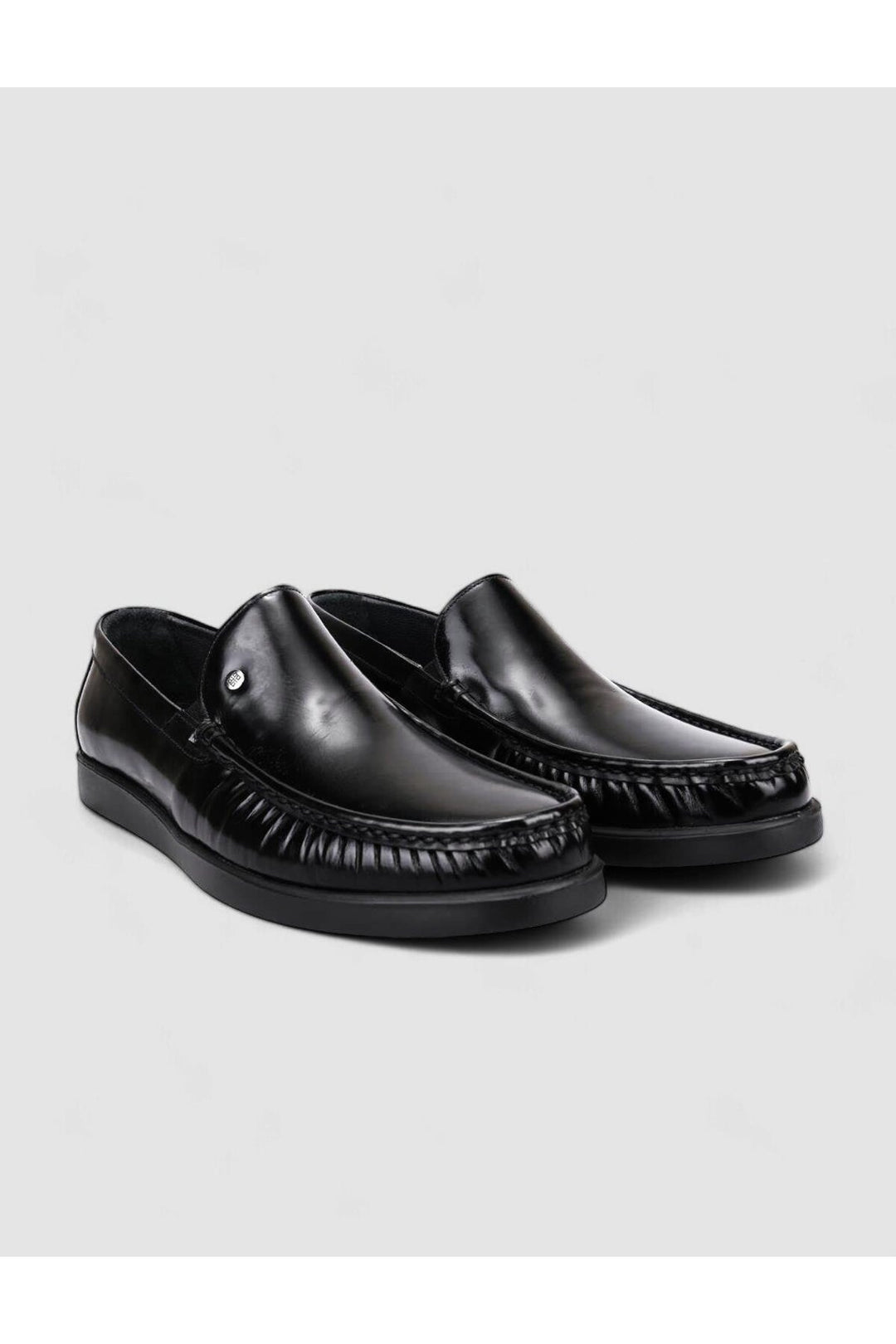 Cabani Shoes Chaussures de ville pour hommes en cuir véritable noir à ouverture 100% - Noir