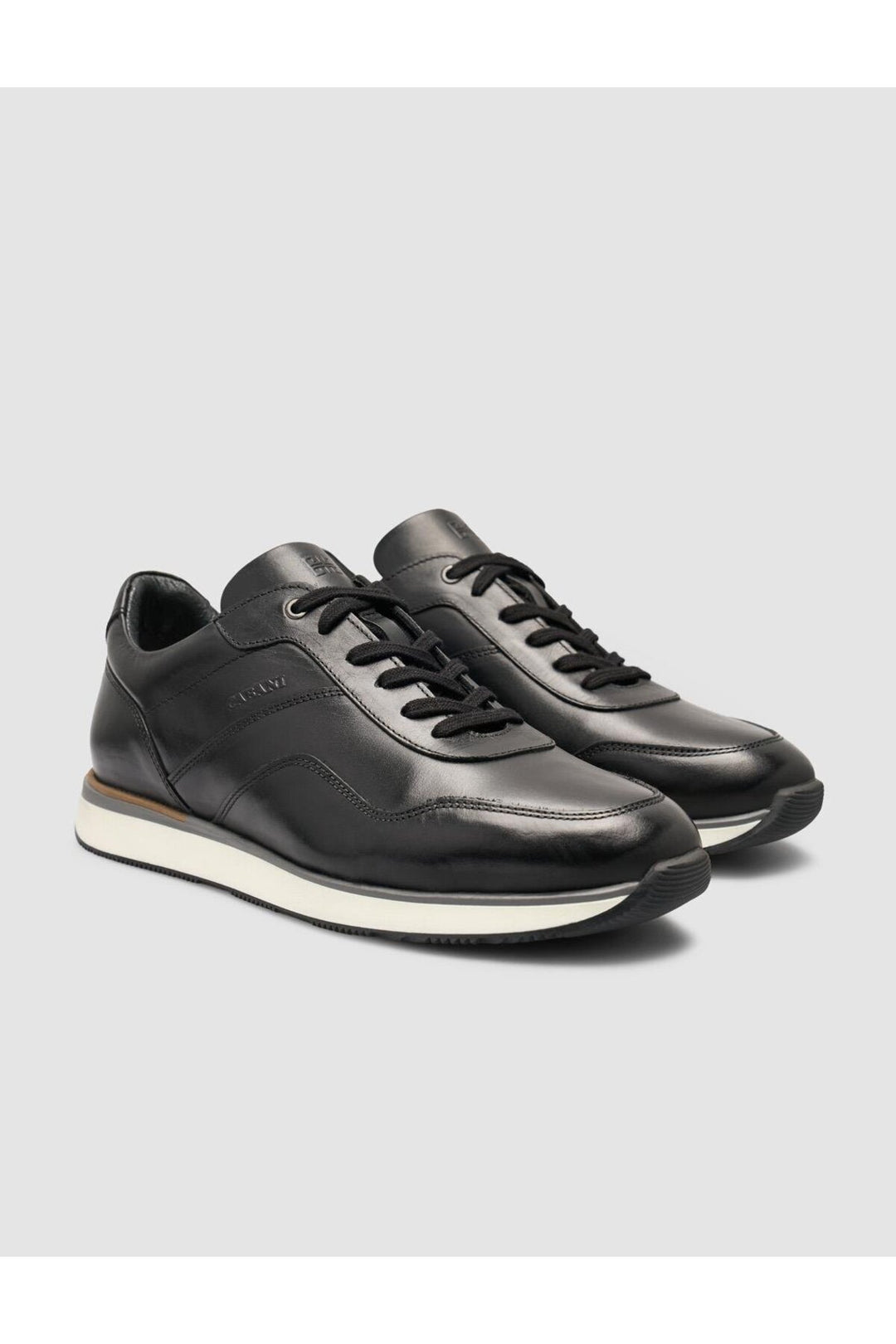 Cabani Shoes Nilaren %100 Cuir Véritable Noir Détails Blason Chaussures de Sport pour Hommes - Noir