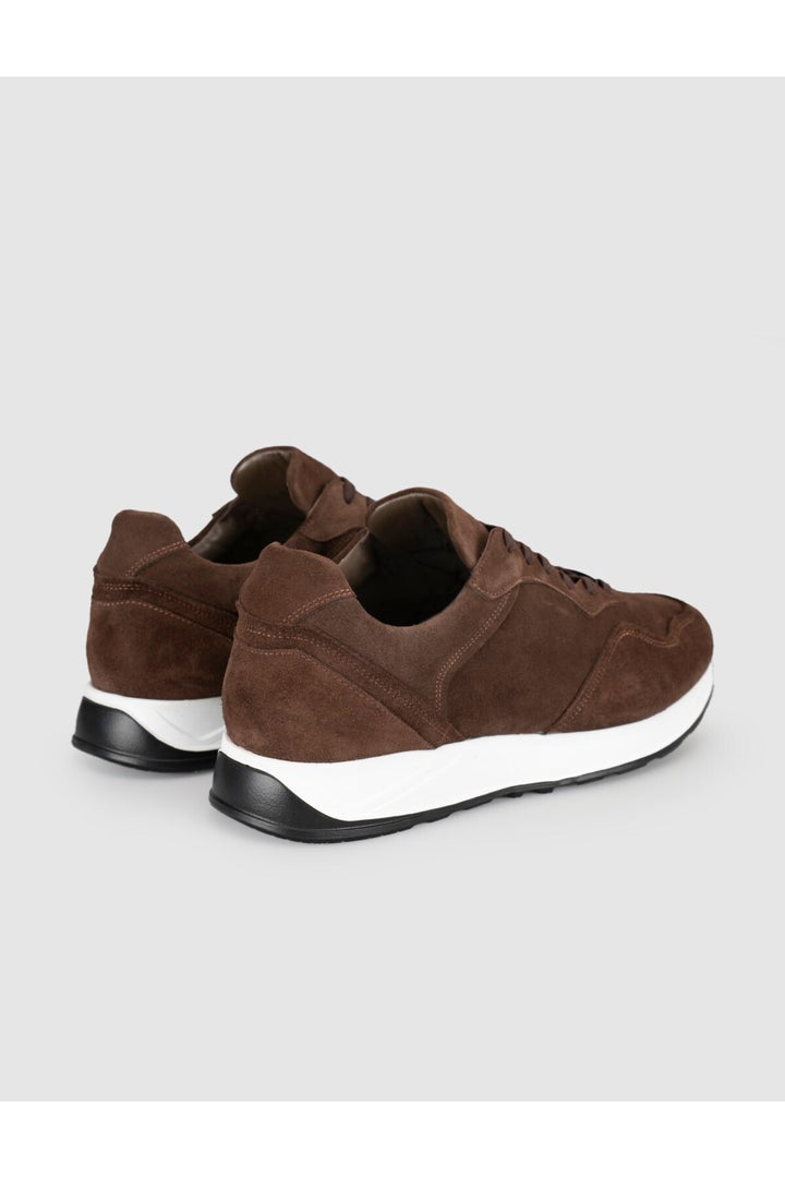 Cabani Shoes Sneakers en cuir suédé véritable pour homme marron - Marron