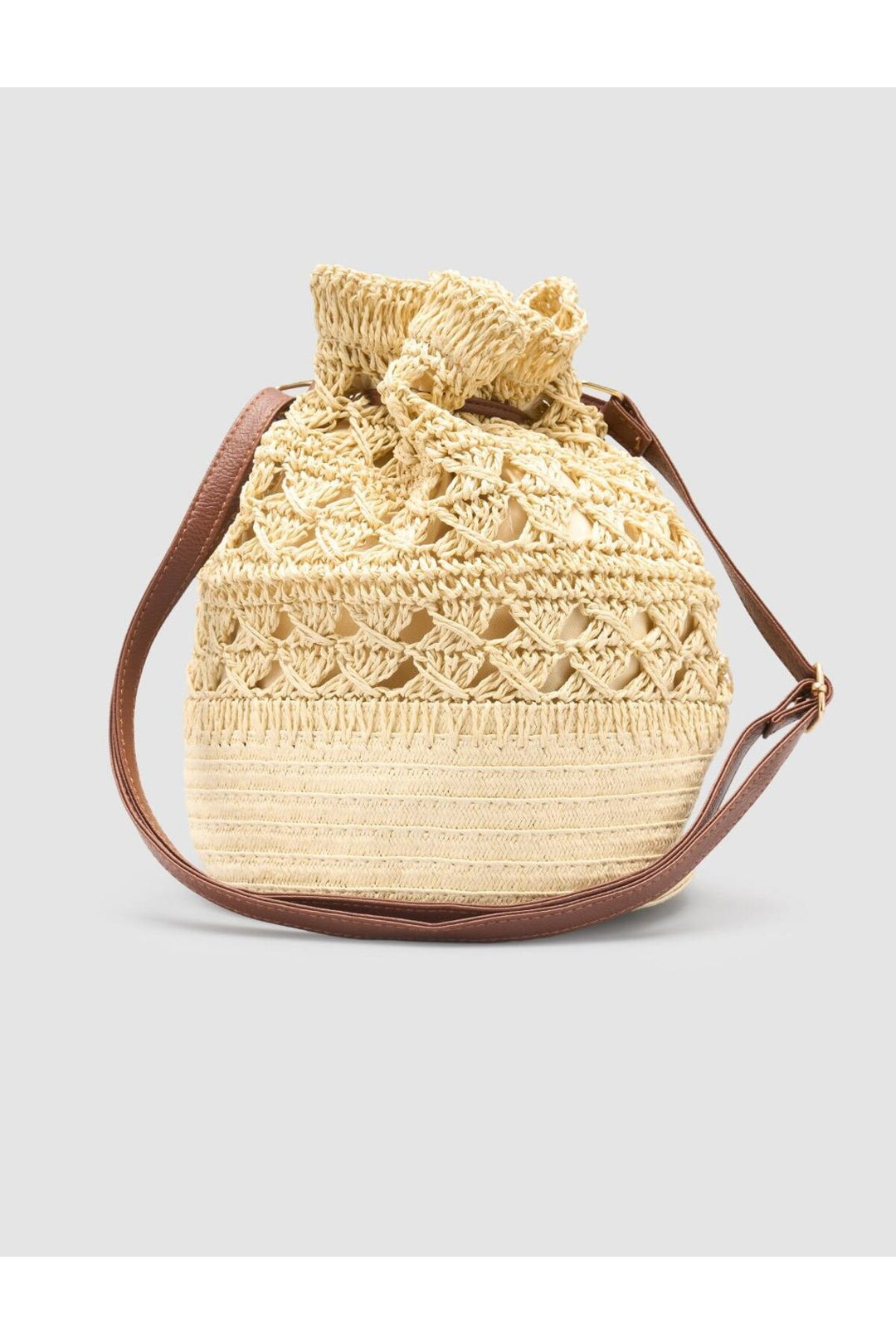 Cabani Shoes Sac en paille crème pour femme - Multicolore