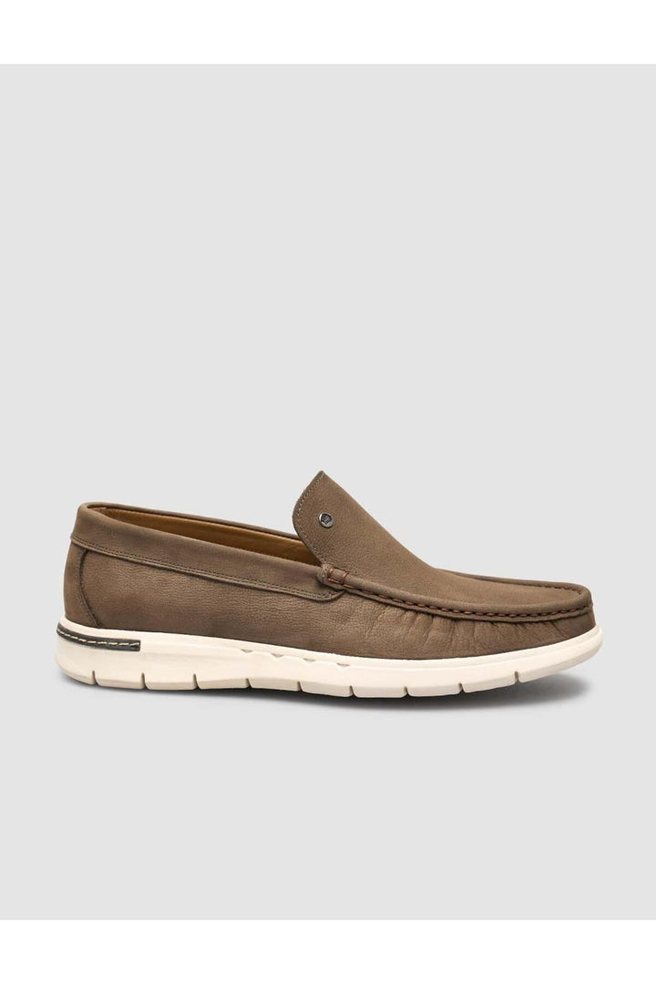 Cabani Shoes Loafer quotidien pour homme en cuir véritable kaki - Kaki