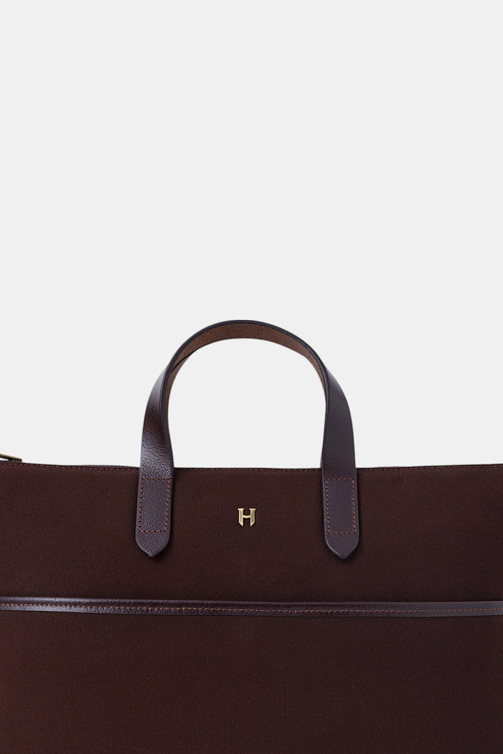 helmbrook Sac pour ordinateur portable Brice en cuir véritable unisexe de 15,6po à compartiment unique