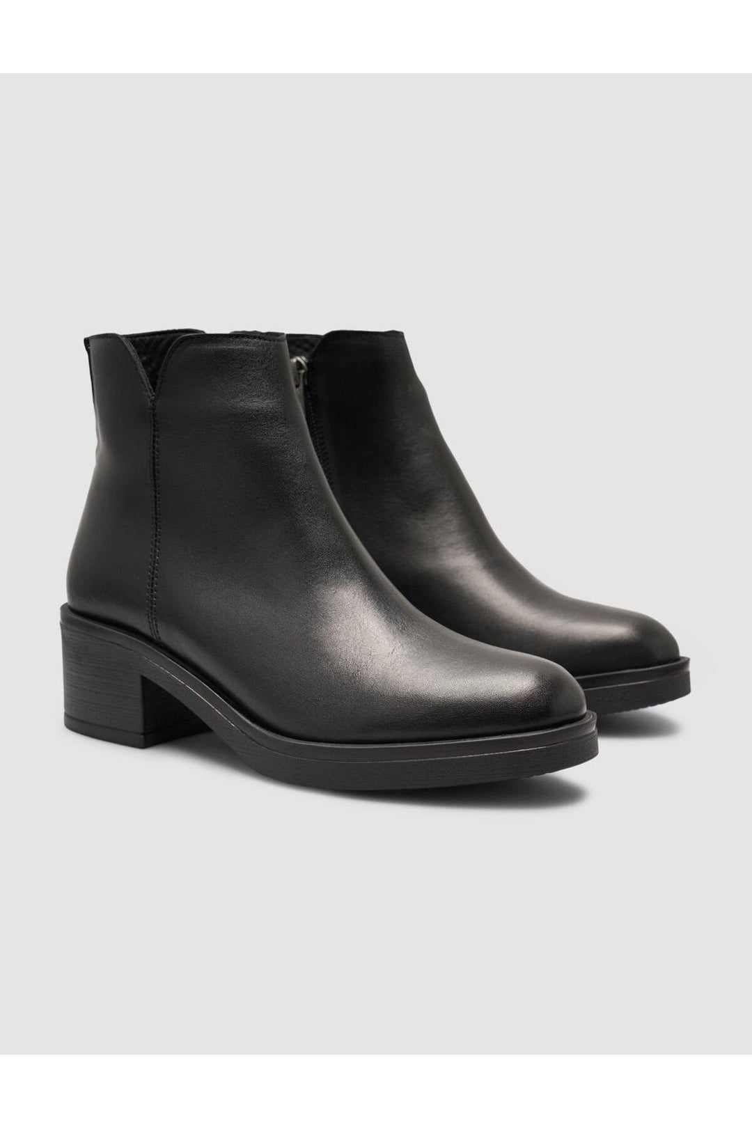 Cabani Shoes Bottines à talons pour femmes en cuir véritable noir avec clous à 100%. - Multicolore