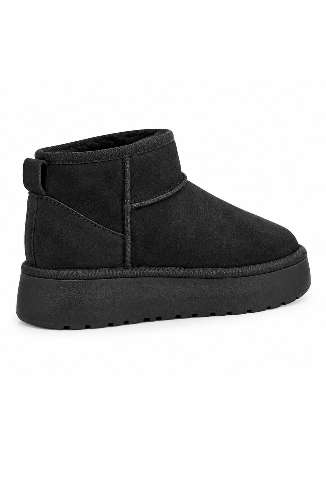 Wavelys Bottines pour femmes noires avec intérieur en fourrure, adaptées à un usage quotidien. - Noir