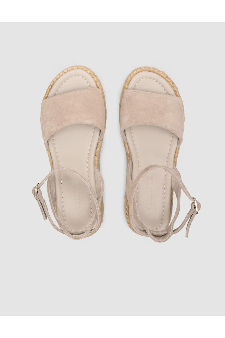 Cabani Shoes %100 Cuir véritable Sandale en suède pour femme - Pierre