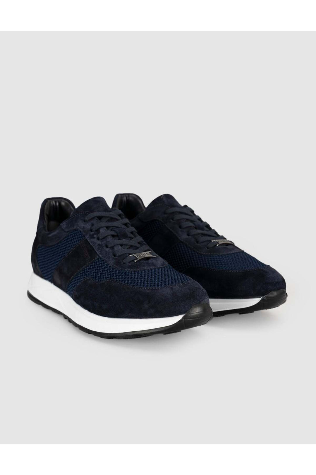 Cabani Shoes Baskets décontractées pour hommes en cuir véritable bleu marine - Bleu marine