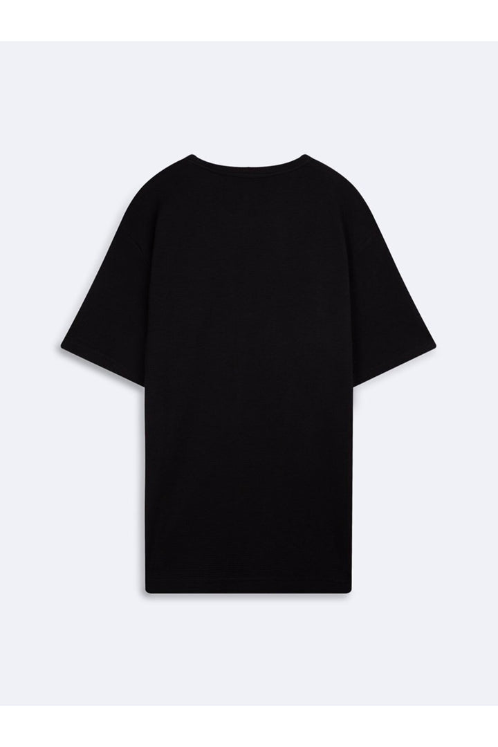 LTB T-shirt noir texturé à coupe décontractée - Noir