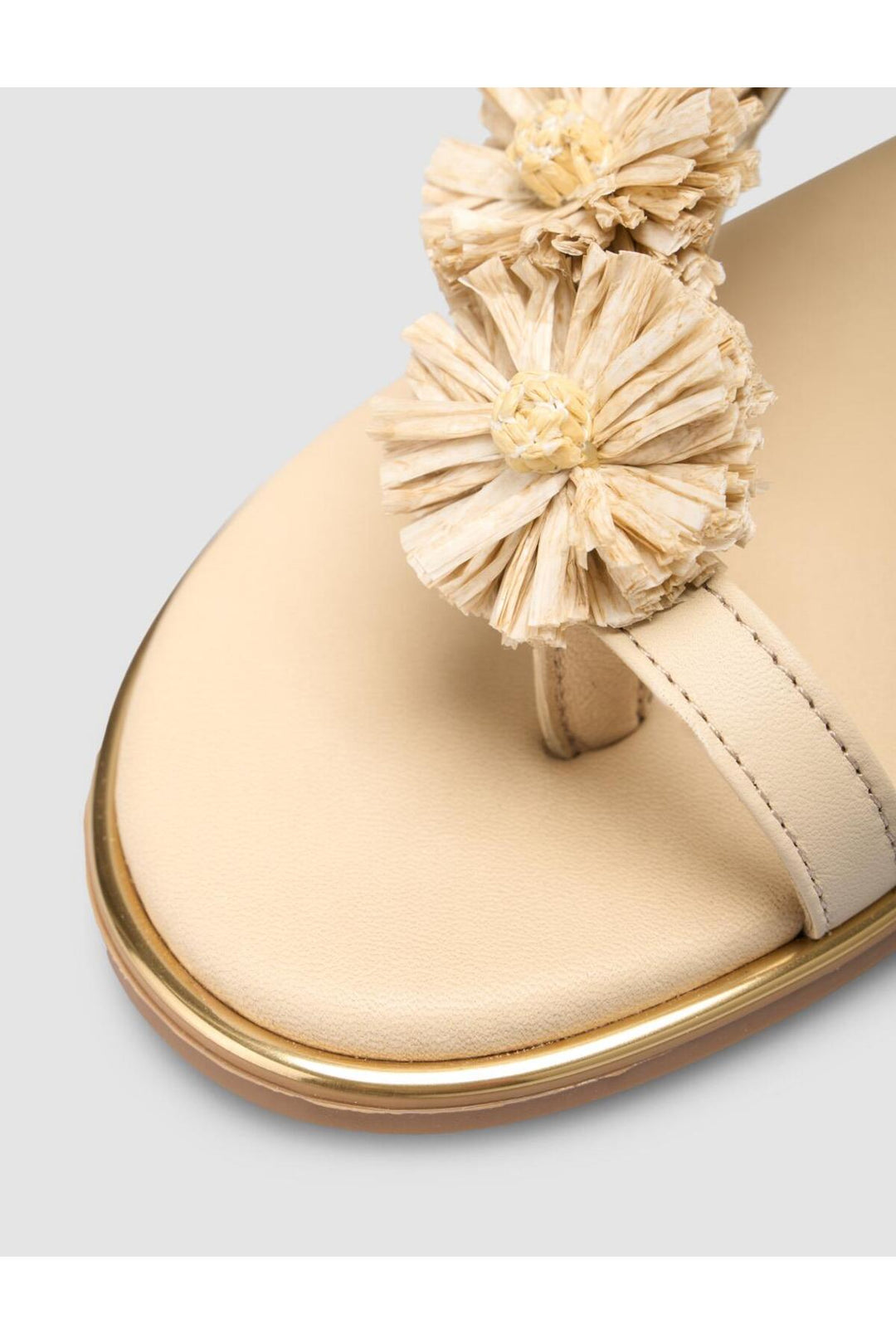 Cabani Shoes Sandales pour femmes en cuir véritable beige 100% - Beige