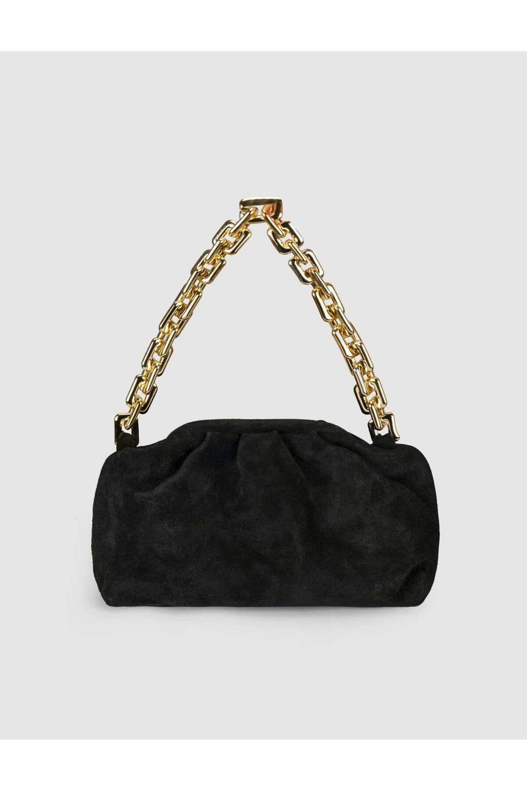 Cabani Shoes Sac à main pour femme en cuir de veau véritable avec chaîne noire. - Multicolore