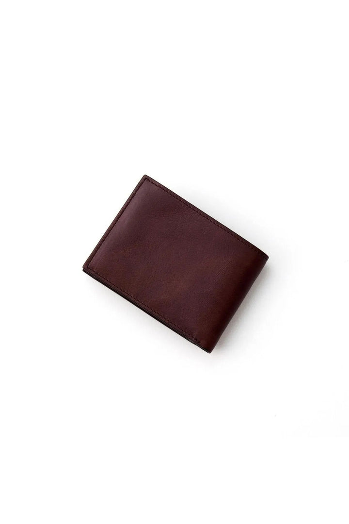helmbrook Portefeuille en cuir véritable pour homme - Conception de poche multi-baie RFID protégée - Café Rigby