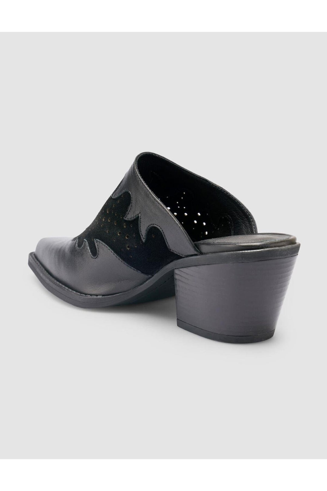 Cabani Shoes %100 Cuir véritable Sandales cowboy noires pour femmes - Multicolore