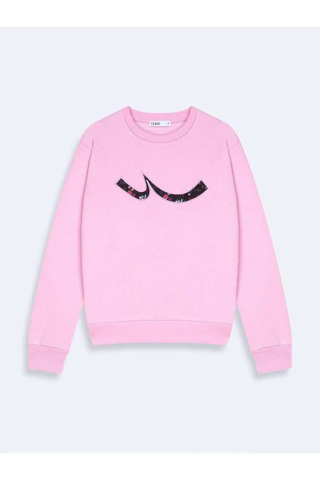 LTB Sweatshirt à Col Rond avec Logo Panece - Rose