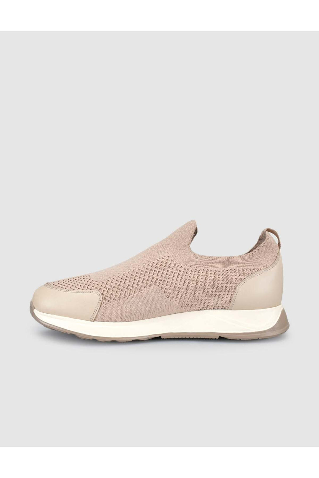 Cabani Shoes Chaussures en tricot pour hommes d'été beiges avec détails en cuir - Beige